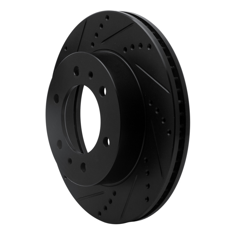 Hummer H3T Brake Rotor (1) - Front Left - R1 Concepts - Drilled & Slotted - Black - `06-`10